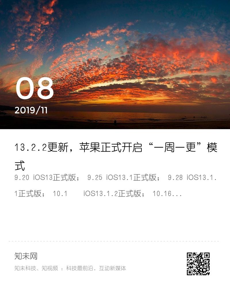 13.2.2更新，苹果正式开启“一周一更”模式分享封面
